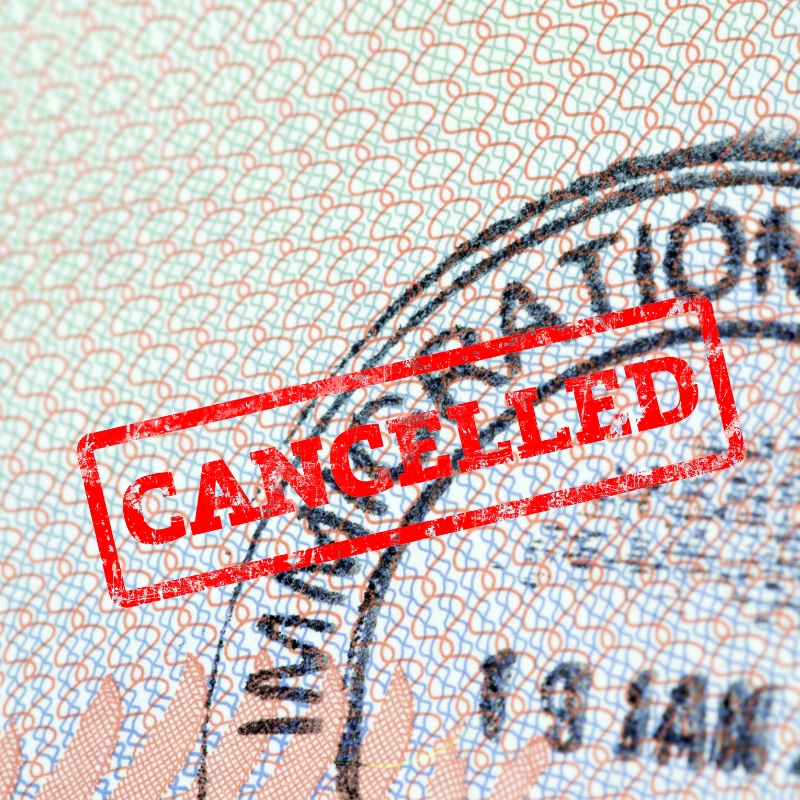 image presents Visa Cancellation